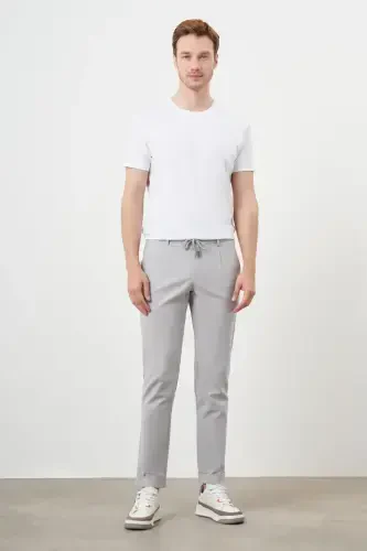 Modazone Мужские Серые Хлопковые Льняные Модные Трикотажные Джоггеры Slim Fit Спортивные Штаны - 5