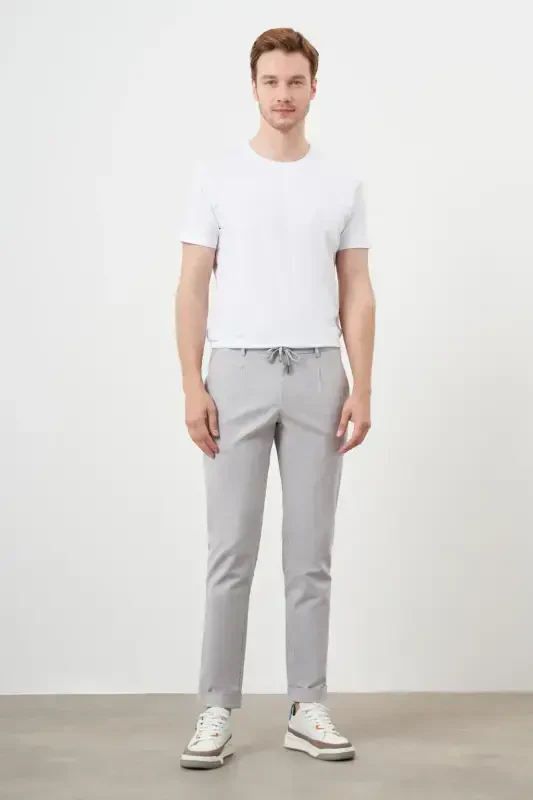 Modazone Мужские Серые Хлопковые Льняные Модные Трикотажные Джоггеры Slim Fit Спортивные Штаны - 5