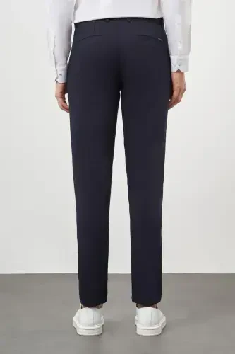 Modazone Мужские темно-синие брюки чинос Slim Fit - 5