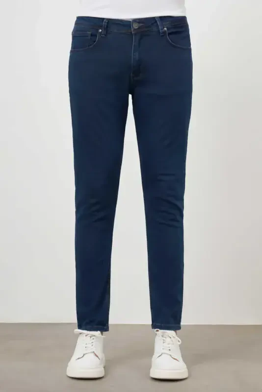 Modazone Мужские Темно-синие Джинсы Denim 5 карманов Slim Fit - 1