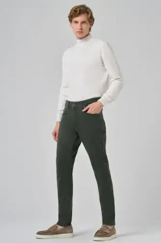 Modazone Мужские Хаки Джинсы Деним 5 Карманов Slim Fit - MORVEN (1)