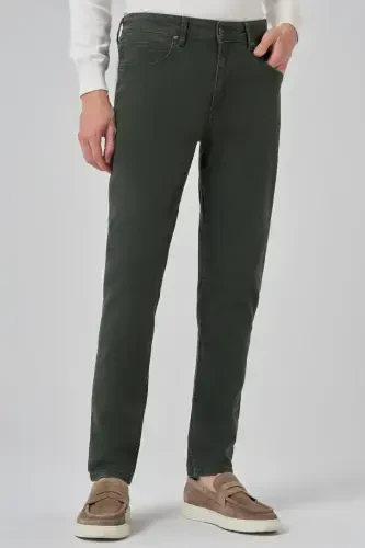 Modazone Мужские Хаки Джинсы Деним 5 Карманов Slim Fit - 3