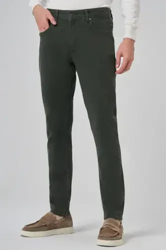 Modazone Мужские Хаки Джинсы Деним 5 Карманов Slim Fit - 4