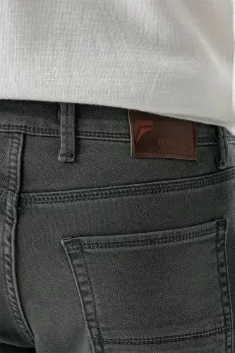 Modazone Мужские хаки Сезонные хлопковые 5 карманов Slim Fit джинсы - 5