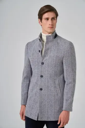 Modazone Мужское темно-синее пальто 