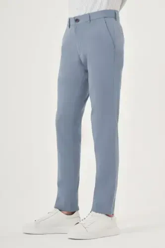 Modazone Мужской A. СИНИЙ Летний Хлопок Боковой Карман Slim Fit Брюки Чинос - MORVEN (1)