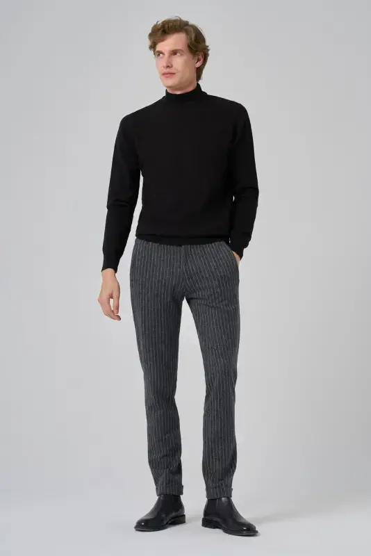 Modazone мужской черный базовый полуводолазка Dynamic Fit удобный трикотаж - 2