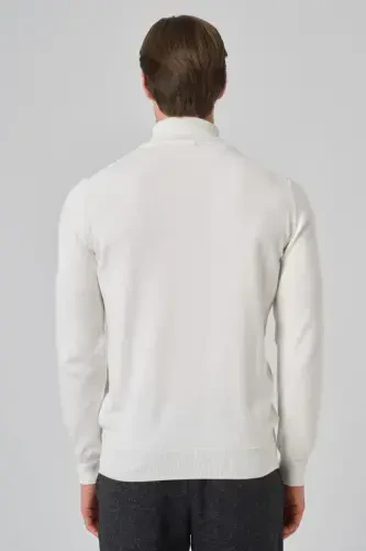 Modazone Мужской Экрю Basic Водолазка Dynamic Fit Свободный Крой Трико - 5