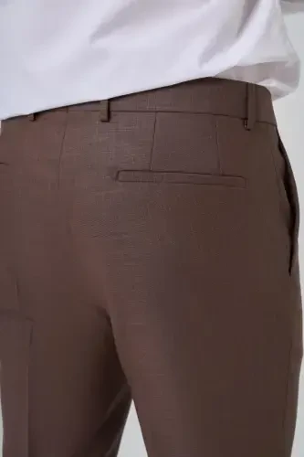 Modazone Мужской КОФЕ Классические Зауженные Брюки Slim Fit - 4