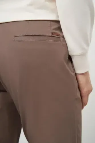Modazone Мужской КОФЕ Хлопок Боковой Карман Slim Fit Брюки Чинос - 5