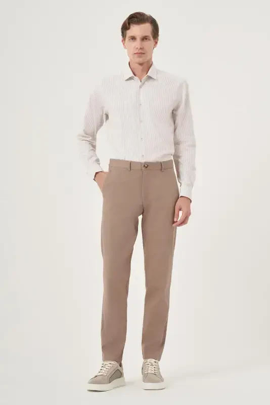 Modazone мужской норковый летний хлопковый боковой карман Slim Fit брюки чинос - 3