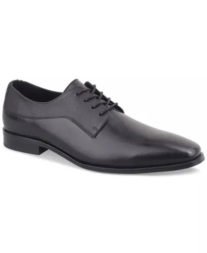 Men's Jefferson Leather Dress Shoes, Exclusively at Modazone-Black Leather - ALFANI