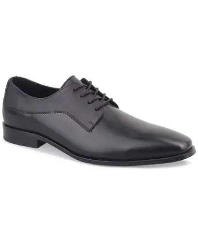 Men's Jefferson Leather Dress Shoes, Exclusively at Modazone - Black Leather 