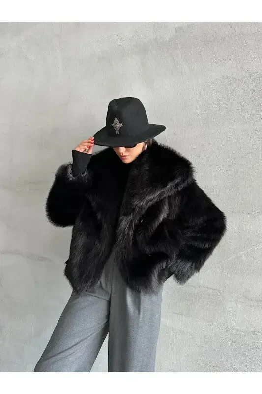 Model İçi Astarlı Premium Kürk-Siyah - GENEL MARKALAR