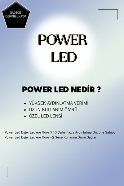 Modern Bolivya Tekli Antrasit Sarkıt Led Beyaz Power Ledli Salon Mutfak Oda Hol Ledli Avize - 3