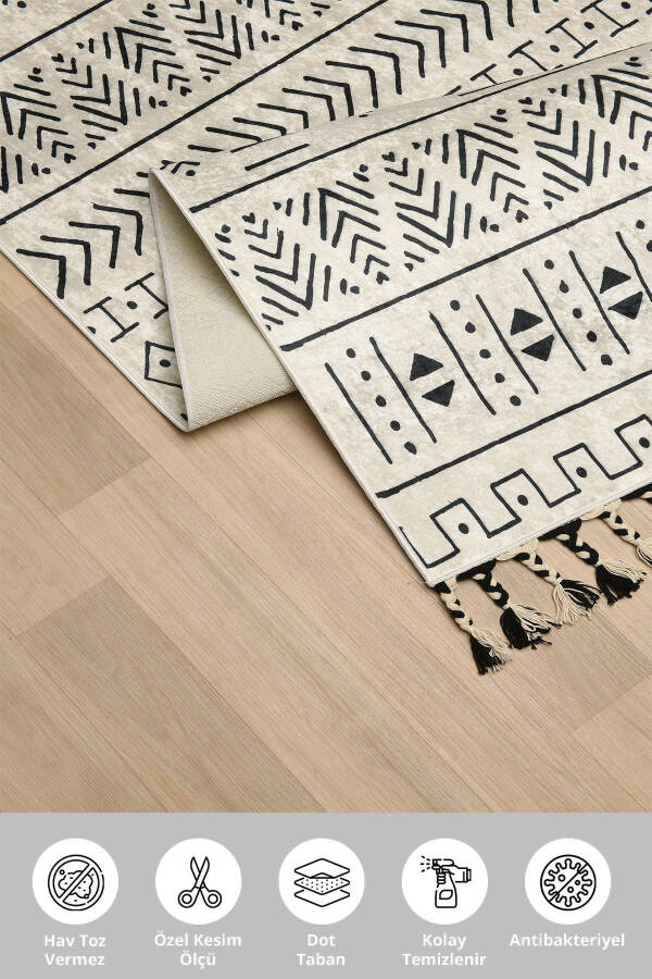 Modern Digital Print Washable Non-Slip Base Decorative Living Room Rug Kitchen Rug Runner - 14