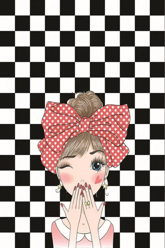 Modern Dijital Baskılı Kaymaztaban Yıkanabilir Genç Kız Odası Halısı-Siyah - 2