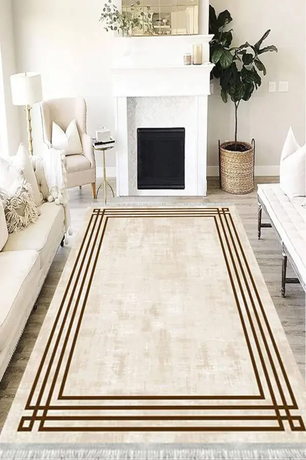 Modern Eco Dot Non-Slip Washable Antibacterial Digital Print Modern Rug Runner - 7