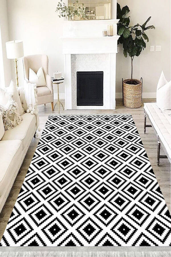 Modern Eco Dot Non-Slip Washable Antibacterial Digital Print Modern Rug Runner - 6