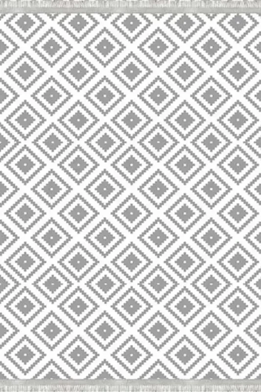 Modern Eco Punto Anti-Slip Washable Antibacterial Digital Print Modern Carpet Runner-GRAY - 3