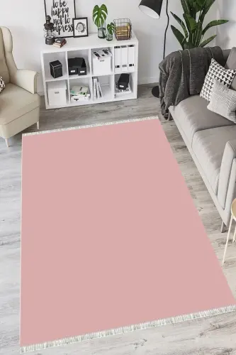 Modern Eco Punto Anti-Slip Washable Antibacterial Digital Printing Modern Carpet Runner-PINK - MOTTO HALI (1)