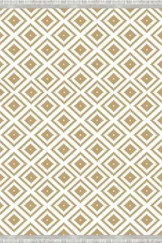Modern Eco Punto Non-Slip Back Washable Antibacterial Digital Print Modern Carpet Runner-MUSTARD - 3