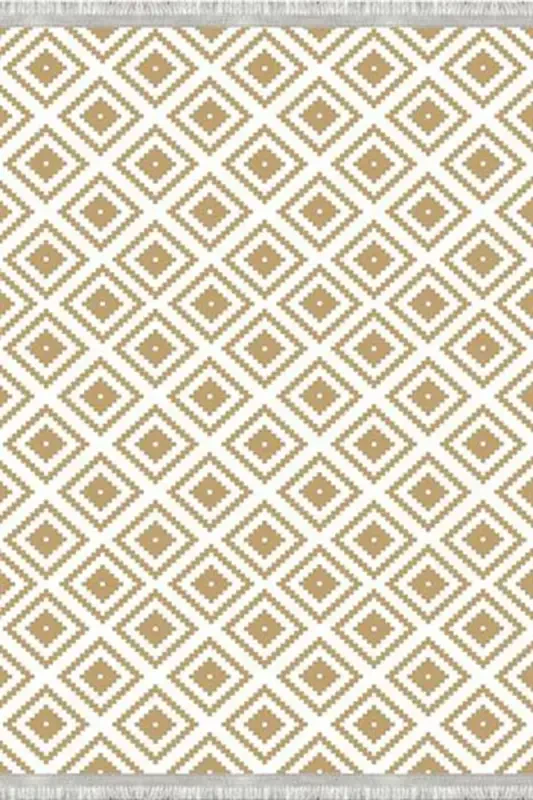 Modern Eco Punto Non-Slip Back Washable Antibacterial Digital Print Modern Carpet Runner-MUSTARD - 3