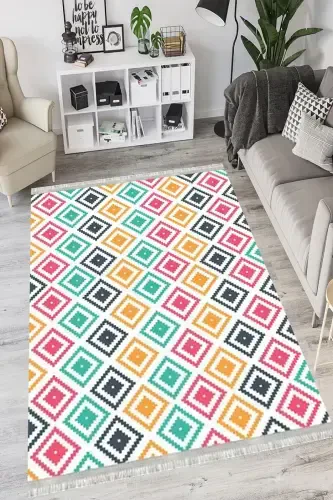 Modern Eco Punto Non-Slip Washable Antibacterial Digital Print Modern Carpet Rug-MIXED - 2