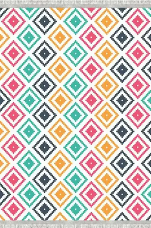 Modern Eco Punto Non-Slip Washable Antibacterial Digital Print Modern Carpet Rug-MIXED - 3