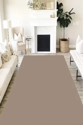 Modern Eco Punto Non-Slip Washable Antibacterial Digital Print Modern Carpet Runner-COFFEE 