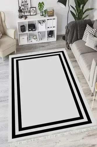 Modern Eco Punto Non-Slip Washable Antibacterial Digital Print Modern Carpet Runner-GRAY2 - 2