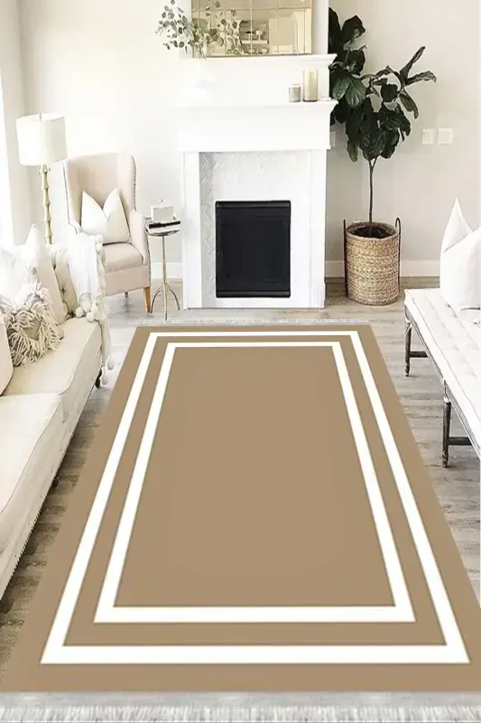 Modern Eco Punto Non-Slip Washable Antibacterial Digital Printing Modern Carpet Runner-BEIGE1 - MOTTO HALI