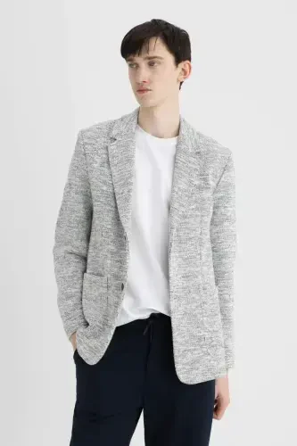 Modern Fit Half-Lined Blazer Jacket C6000AX24SP - 3