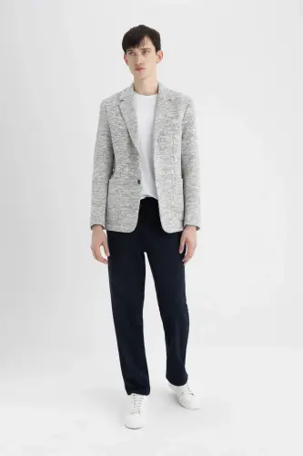 Modern Fit Half-Lined Blazer Jacket C6000AX24SP - DEFACTO (1)
