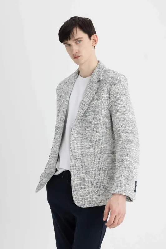 Modern Fit Half-Lined Blazer Jacket C6000AX24SP - 4