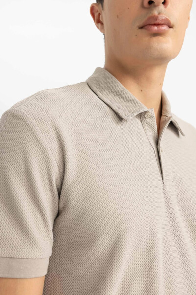 Modern Fit Short Sleeve Polo Shirt Grey - 10