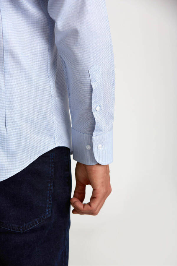 Modern Fit Uzun Kollu Italyan Yaka Lacivert Klasik - 3