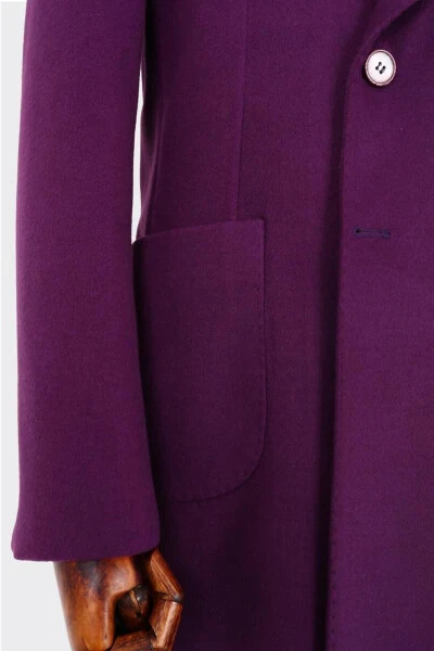 Modern fit, wide lapel men's coat. - 5