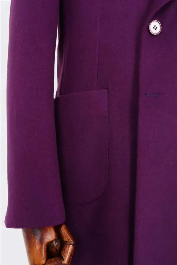 Modern fit, wide lapel men's coat. - 5