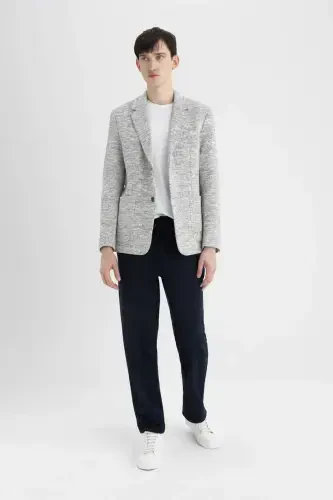 Modern Fit Yarım Astar Düğmeli Cepli Blazer Ceket C6000AX24SP - DEFACTO (1)