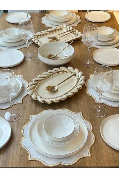 Modern Gold Dinner Set 44 Pieces 6 Person - 1