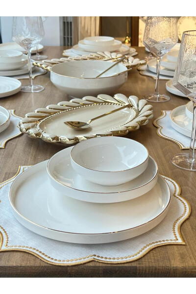 Modern Gold Dinner Set 44 Pieces 6 Person - 5