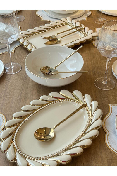 Modern Gold Dinner Set 44 Pieces 6 Person - 9