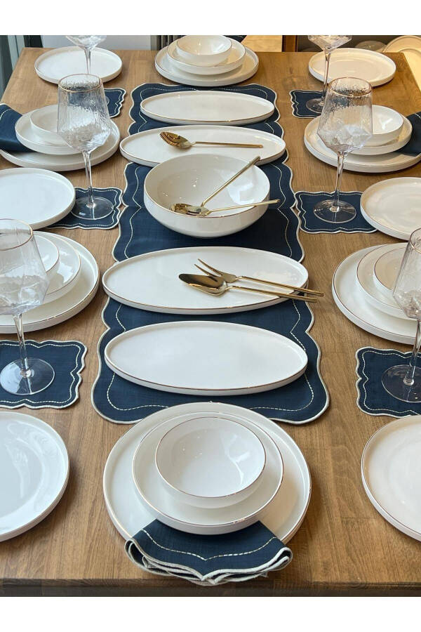 Modern Gold Dinner Set 53 Pieces 6 Person - 1