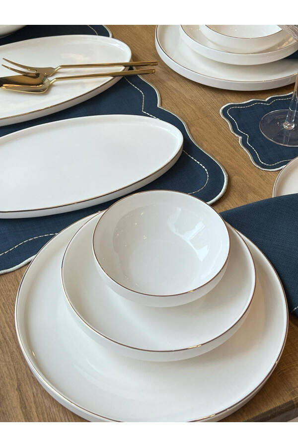 Modern Gold Dinner Set 53 Pieces 6 Person - 2