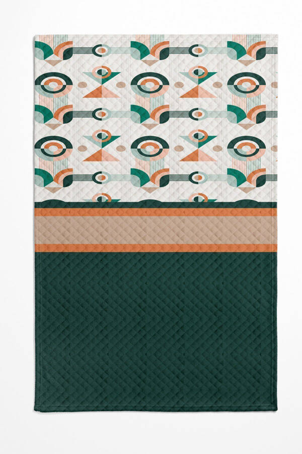 Modern Minimal Pattern Printed Single and Child Blanket Set - 3