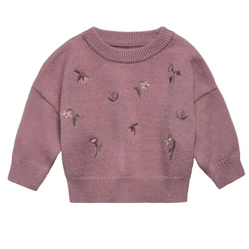 Modern Moments by Gerber Baby Girls Embroidered Sweater Knit Top - 1