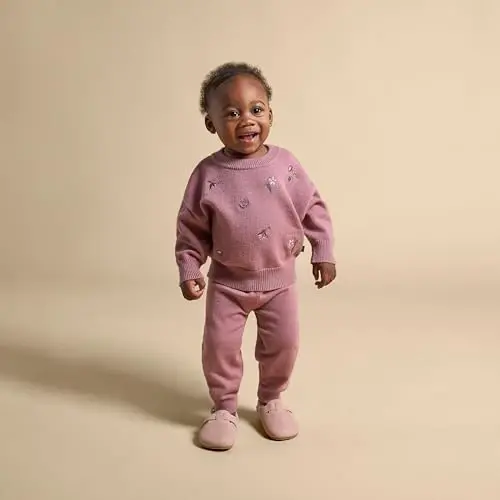 Modern Moments by Gerber Baby Girls Embroidered Sweater Knit Top - 3