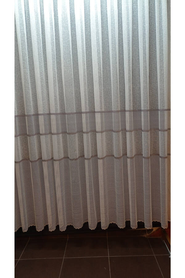 Modern Sheer Curtain with Armure Transition, 1/2 Pleated - 3