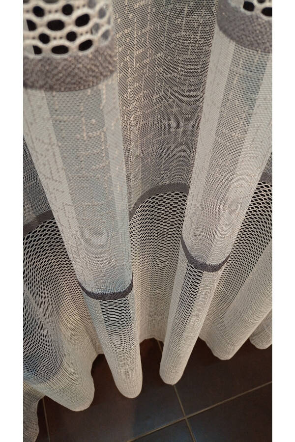 Modern Sheer Curtain with Armure Transition, 1/2 Pleated - 5